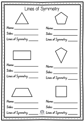 Lines of Symmetry Worksheet